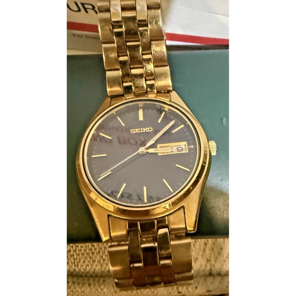 Vtg Quartz Seiko Man's‎ Wrist Watch 7N43-9048  - Timeless Elegance Working - Picture 3 of 10